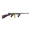 Auto-Ordnance T1ABTG 1927A-1 Deluxe Special Edition Carbine 45 ACP 20+1 18 Black Compensated Barrel, Black Steel w/Titanium Gold Appointments Receiver, American Walnut Furniture, Gold Plated Buttplat - Auto-Ordnance
