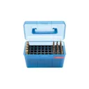 MTM DLX HANDLED AMMO 50 RD LG RIFLE CLR BLUE - Mtm Case Gard