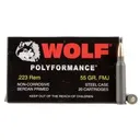 Wolf 22355 PolyFormance  223 Rem 55 gr Full Metal Jacket (FMJ) 20 Bx/ 25 Cs - Wolf Ammunition
