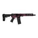 Shark Coast Tactical SCC07053ANBCHY-P Anime-15 5.56 NATO 30+1 10.50 Black Nitride Threaded Barrel, Black Cherry Cerakote Aluminum Receiver w/Picatinny Rail, Polymer SB Tactical SBA3 Brace, Magpul MOE - Shark Coast Tactical