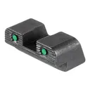 Green Tritium 2-dot Black Outlines .240in H Sq Notch Hellcat OSP w/seration - Ameriglo