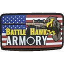 Battlehawk Armory American Flag Logo 2x4 PVC Velcro Morale Patch - Battlehawk Armory