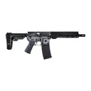 Shark Coast Tactical SCC07435MILGY-P Military 5.56 NATO 30+1 10.50 Black Nitride Threaded Barrel, Aluminum Receiver w/Picatinny Rail, M-LOK Handguard, Polymer SB Tactical SBA3 Brace, Magpul MOE Grip, - Shark Coast Tactical