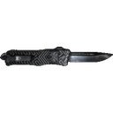 Cobratec Knives Medium Black Trailblazer Drop Not Serrated - Cobratec Knives
