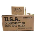 Winchester USA M193 5.56x45mm, 55gr FMJ, 1000rd Case - Winchester Ammunition