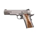 Colt Competition Pistol .45 ACP 5in Brt Stnls Stag grips Engraving Exc - Colt Manufacturing