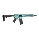 Shark Coast Tactical SCC06230ABLUE-P Anime-15 Blue 5.56 NATO 30+1 10.50 Black Nitride Threaded Barrel, Aluminum Receiver w/Picatinny Rail, M-LOK Handguard, Polymer SB Tactical SBA3 Brace, Polymer Gri - Shark Coast Tactical