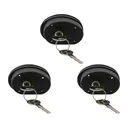 Firearm Safety Devices TL3095RKA Trigger Lock Keyed Black Rubber w/Metal Lock 3 Pack - Firearm Safety Devices