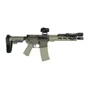 Shark Coast Tactical SCC06803KG300-P Knoll Grass Bundle 300 Blackout 30+1 10 Threaded Barrel, 2-Tone Green Cerakote Aluminum Receiver w/Picatinny Rail, M-LOK Handguard, OD Green Polymer Brace & Grip, - Shark Coast Tactical