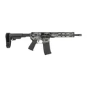 Shark Coast Tactical SCC07046ANBK-P Anime-15 Black 5.56 NATO 30+1 10.50 Black Nitride Threaded Barrel, Aluminum Receiver w/Picatinny Rail, M-LOK Handguard, Polymer SB Tactical SBA3 Brace, Polymer Gri - Shark Coast Tactical