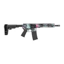 Shark Coast Tactical SCC07077DISCO-P Anime-15 Disco 5.56 NATO 30+1 10.50 Black Nitride Threaded Barrel, Aluminum Receiver w/Picatinny Rail, M-LOK Handguard, Polymer SB Tactical SBA3 Brace, Polymer Gr - Shark Coast Tactical