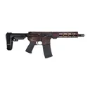 Shark Coast Tactical SCC07275RUST-P Rust 5.56 NATO 30+1 10.50 Black Nitride Threaded Barrel, Aluminum Receiver w/Picatinny Rail, M-LOK Handguard, Polymer SB Tactical SBA3 Brace, Magpul MOE Grip, Righ - Shark Coast Tactical