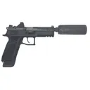 CZ P-09 F Nocturne, 9mm, 5.3 Barrel, 2-21rd Magazines, RFX11 Green Dot, BOE Suppressor Bundle - Cz