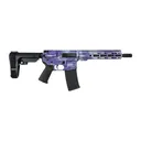 Shark Coast Tactical SCC06278APUR-P Anime-15 Purple 5.56 NATO 30+1 10.50 Black Nitride Threaded Barrel, Purple Cerakote Aluminum Receiver w/Picatinny Rail, M-LOK Handguard, Polymer SB Tactical SBA3 B - Shark Coast Tactical