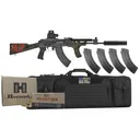 Meridian Defense MDC-47 Pestilence 7.62x39mm Battleworn 14.5 P&W ASR Rifle - Red 47 Stock Kit w/ Ammo, Mags, Optic, Bag & Suppressor - Meridian Defense Corp