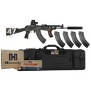 Meridian Defense MDC-47 Pestilence 7.62x39mm Battleworn 14.5 P&W ASR Rifle - White 47 Stock Kit w/ Ammo, Mags, Optic, Bag & Suppressor - Meridian Defense Corp
