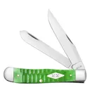 CAE TRAPPER BRIGHT GRN BONE - Case Knives
