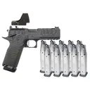 Atlas Gunworks EOS RDS V2 Perfect Zero 9mm 4.25 Ported Pistol with Trijicon SRO 5 MOA & 13 Total Magazines - Atlas Gunworks