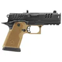 Staccato HD C4X Premium 9mm 4x 15rd Mags 4 DLC Comp Barrel X-Series Serrations Trijicon Night Sights Optic Ready FDE Frame Pistol - Staccato