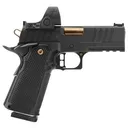 United Gunworks UG-4 Phantom 9mm 17+1rd 3.8 Barrel Black w/ Copper Barrel, Hammer, & Hardware Pistol w/ Trijicon SRO 2.5 MOA Red Dot - United Gunworks