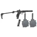 Taurus TX22 with Brace, 22 LR, 4.6 Threaded Barrel, Black, Pistol w/ Green Dot & Magazine Drumset Bundle - Taurus