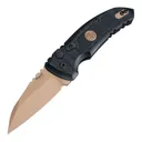 A01-Microswitch 2.75 Sig Emperor Scorpion Folder Wharncliffe Blade FDE PVD - Solid Black G-10 Frame - Sig Medallion - Hogue