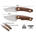 Woox Bad Boy Fixed Blade Reverse Tanto with Sheath Walnut - Woox