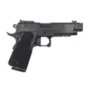 Accuracy X Pro Darkfighter, 9mm, 4.25 Barrel w/ Comp, 1- 16rd Magazine, Optic Ready, Carbon/Poly Grip, BlackSTAR Finish, Solid Flat Trigger, Pistol - Accuracy X