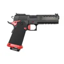 Accuracy X PRO D1 Delta, 9mm, 5 Barrel, 1- 17rd Magazine, Optic Ready, Carbon/Poly Grip, BlackStar w/ Red, Pistol - Accuracy X