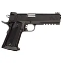 Rock Island 51567 Tac Ultra FSHC 45 ACP Caliber with 5 in Barrel, 14+1 Capacity, Overall Black Parkerized Finish Steel, Picatinny Rail/Beavertail Frame, Serrated Slide & Black/Gray G10 Grip, Pistol - Armscor Firearms