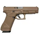 Weapon Works G47 Gen5 MOS Full Size Frame 9mm Luger 17+1 4.49 in Black GMB Barrel, FDE Cerakote MOS Cut/Serrated Steel Slide, FDE w/Diamond Stippling Polymer Frame w/Picatinny Rail, Pistol - Weapon Works