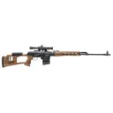 B&T HD-18 Sporting Rifle, Dragunov, Semi-auto Rifle, AK-47, 7.62X54R, 24 in Barrel, Modular Muzzle Device, MLOK Handguard, Matte Finish, Black, Sporter Style Wooden Buttstock, 2 Mags, 10 Rounds, Inclu - B&T
