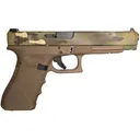 Weapon Works PI3430103-228071 G34 Gen3 Competition Frame 9mm Luger 17+1 5.31 Black Steel Barrel, MC w/Mesh Stippling Long/Serrated Steel Slide, Flat Dark Earth Poly Frame w/Pic Rail, Pistol - Weapon Works