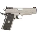 Girsan 390615 MC1911 C Carry Frame 10mm Auto 9+1, 4.40 Stainless Steel Barrel, Matte Stainless Steel Serrated Slide & Frame w/Beavertail & Pic Rail, Laminate Grip, Ambi, Pistol - Eaa