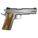 Rock Island 56865 Rock Standard FS Full Size 10mm Auto 8+1 5 in Stainless Steel Barrel & Serrated Slide, Matte Stainless Steel Frame w/Beavertail, Wood Double Checkered Grip, Pistol - Rock Island Armory