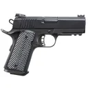 Rock Island 51700 Tac Ultra CS 9mm Luger Caliber with 3.62 Barrel, 8+1 Capacity, Overall Black Parkerized Finish Steel, Pic Rail/Beavertail Frame, Serrated Slide & Black/Gray G10 Grip, Pistol - Rock Island Armory