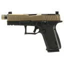 Lone Wolf Distributors Dusk19, Striker Fired, Semi-auto, Polymer Frame Pistol, Compact, 9mm, 4.6 in Threaded Black Barrel, Matte Finish, Flat Dark Earth Slide and Black Frame, RMR Compatible Optic Cut - Lone Wolf
