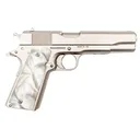 Rock Island 56418 GI Standard FS *CA Compliant 45 ACP Caliber with 5 in Barrel, 8+1 Capacity, Overall Matte Nickel Finish Steel, Beavertail Frame, Serrated Slide & Mother of Pearl Grip, Pistol - Armscor Firearms