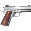 Rock Island 51868 Rock Standard CS *CA Compliant 45 ACP Caliber with 3.63 in Barrel, 7+1 Capacity, Overall Matte Stainless Steel Finish, Beavertail Frame, Serrated Slide & Double Diamond Checkered Wood Grip, Pistol - Armscor Firearms