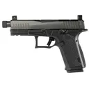 Lone Wolf Distributors Dusk19, Striker Fired, Semi-auto, Polymer Frame Pistol, Compact, 9mm, 4.6 in Threaded Black Barrel, Matte Finish, Black Slide and Gray Frame, RMR Compatible Optic Cut, Front Nig - Lone Wolf