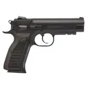 Tanfoglio IFG TFCOMBAT9 Combat 9mm Luger Caliber with 4.40 in Barrel, 16+1 Capacity, Overall Black Finish Steel, Picatinny Rail/Beavertail Frame, Serrated Slide & Polymer Grip, Pistol - Ifg
