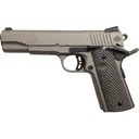 Rock Island 56419 Rock Standard FS *CA Compliant 45 ACP Caliber with 5 in Barrel, 8+1 Capacity, Overall Gun Metal Gray Cerakote Finish Steel, Beavertail Frame, Serrated Slide & Black G10 Grip, Pistol - Armscor Firearms