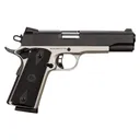 Rock Island 51447 Rock Standard FS 45 ACP Caliber with 5 in Barrel, 8+1 Capacity, Nickel Finish Steel Beavertail Frame, Serrated Black Parkerized Steel Slide & Black Rubber Grip, Pistol - Armscor Firearms