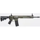 LWRC M6 IC Enhanced Gas Piston Carbine ICER5ODG16, 5.56 NATO, 16.1 in Spiral Fluted BBL, LWRCI Stock, Skirmish Folding Sights, 9 in Modular Rail, OD Finish, Adj Gas Block, 30 Rds - Lwrc