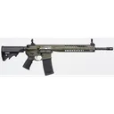 LWRC M6 IC Enhanced Gas Piston Carbine ICER5ODG14P, 5.56 NATO, 14.7 in Spiral Fluted BBL, LWRCI Stock, Skirmish Folding Sights, 9 in Modular Rail, OD Finish, Adj Gas Block, 30 Rds - Lwrc