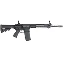 LWRC M6 IC Enhanced Gas Piston Carbine ICER5B16, 5.56 NATO, 16.1 in Spiral Fluted BBL, LWRCI Stock, Skirmish Folding Sights, 9 in Modular Rail, Black Finish, Adj Gas Block, 30 Rds - Lwrc