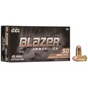 CCI 5230 Blazer Brass 45ACP 230gr Full Metal Jacket 50 Per Box/20 Case Centerfire, Handgun Ammunition - Cci