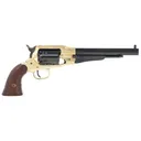 Pietta PF58BRE448 1858 44 Cal 6rd 8 in Blued Barrel & Cylinder, Engraved Brass Frame, Walnut Grip, Brass trigger Guard & Backstrap Black Powder, Handgun - Pietta