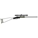 Chiappa Firearms 500232 Little Badger 22 LR 1rd 16.50in Steel Barrel, Alloy Frame, Blued Metal Finish, Olive Drab Green Wire Stock, Quad Picatinny Rail Forward Of Receiver, Includes 4x20mm Scope - Chiappa Firearms
