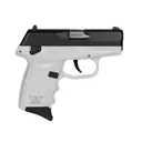 SCCY Industries CPX-4CBWT CPX-4 380 ACP 10+1 2.96 in White Polymer Serrated Black Nitride SS Slide Finger Grooved White Polymer Grip, Pistol - Sccy